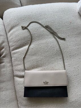 kate spade Two-Tone Chain Crossbody Bag - Black & Light Pink